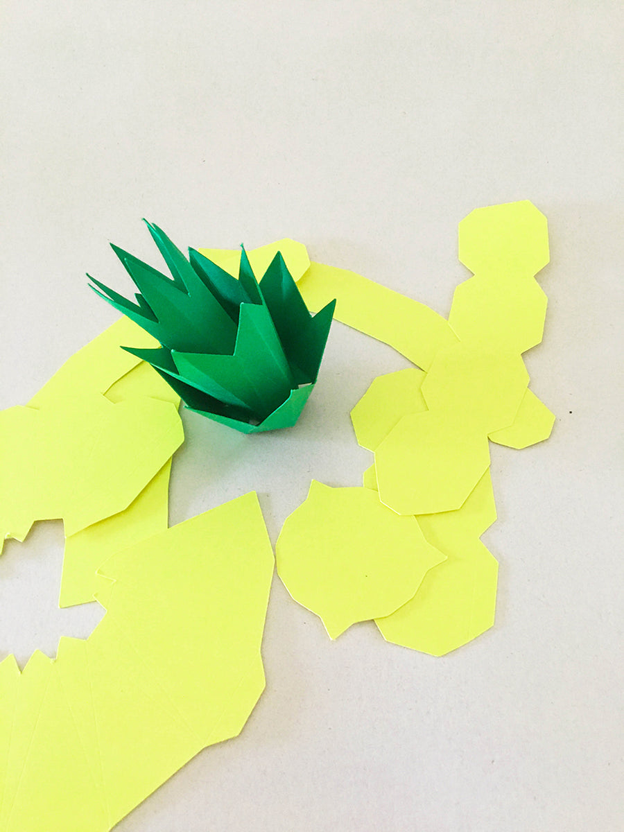 Piña DIY / Papercraft Kit / Rompecabezas 3D - Plantilla Descargable ...