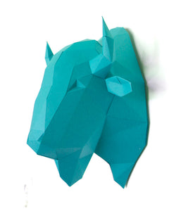 cabeza de bufalo americado de papel para armar y decorar