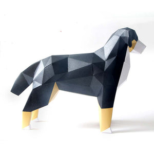 Escultura decorativa de papel Bernes de la montaña. Colección: perros