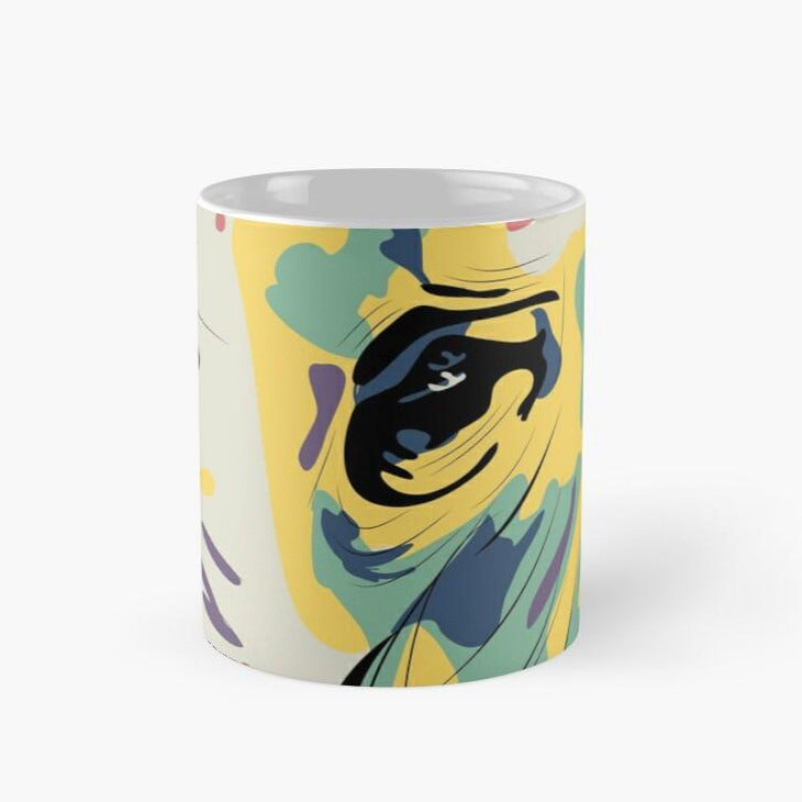 mug abstraccion elefante de colores