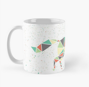 Mug Unicornio poligonal de colores